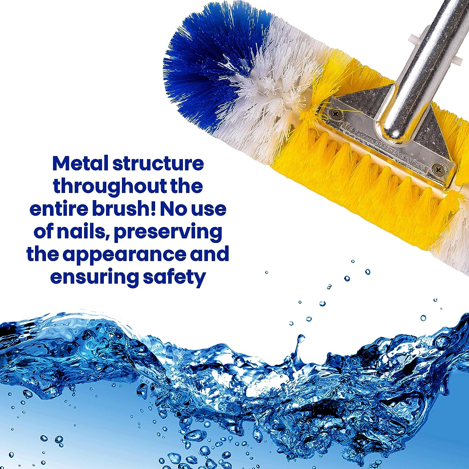 Blue Torrent Brush (12 Inches, Yellow/White/Blue) image number 6