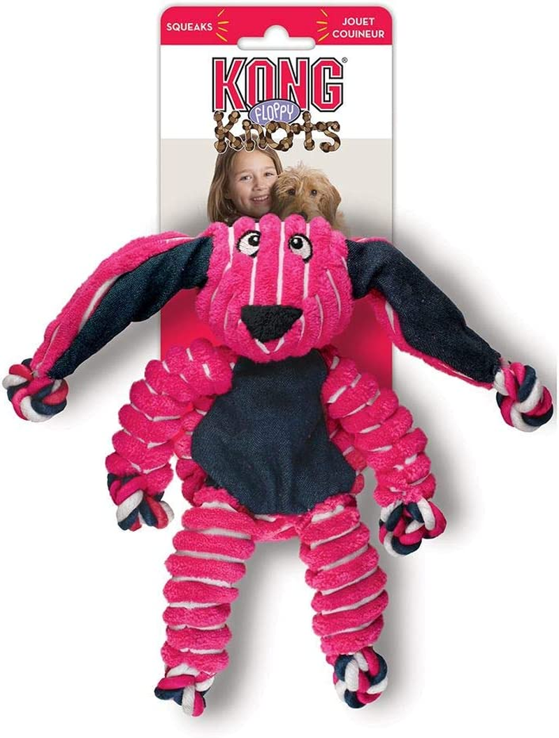Kong Floppy Knots Bunny Dog Toy, Small/Medium, Red image number 6