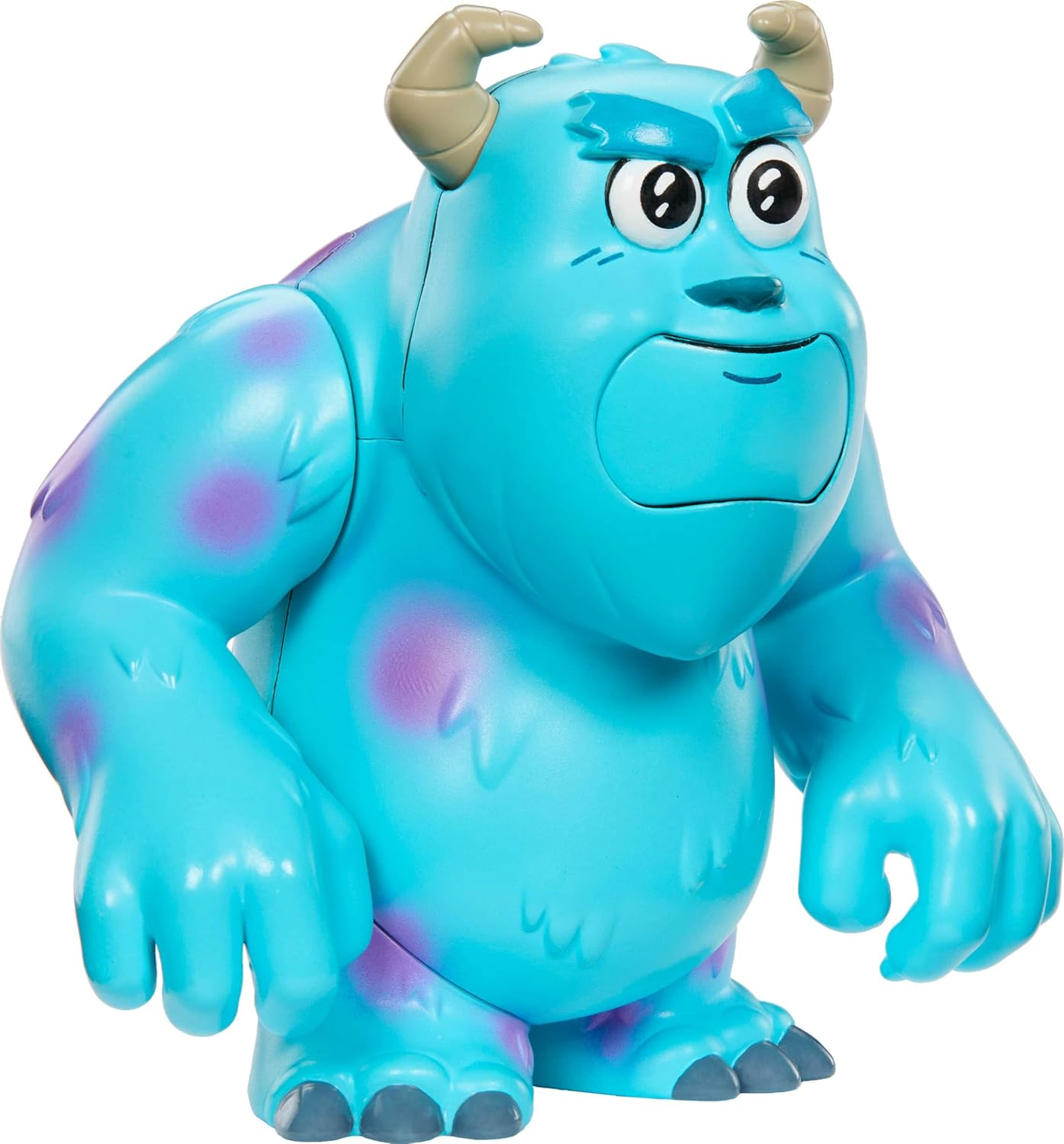 Disney Princess Pixar Click Figs Sulley Monsters Inc., James P Sullivan 3.5-Inch Movie Toy, Pop up Action Arm Move & Scare Face, Clicker Sound image number 5