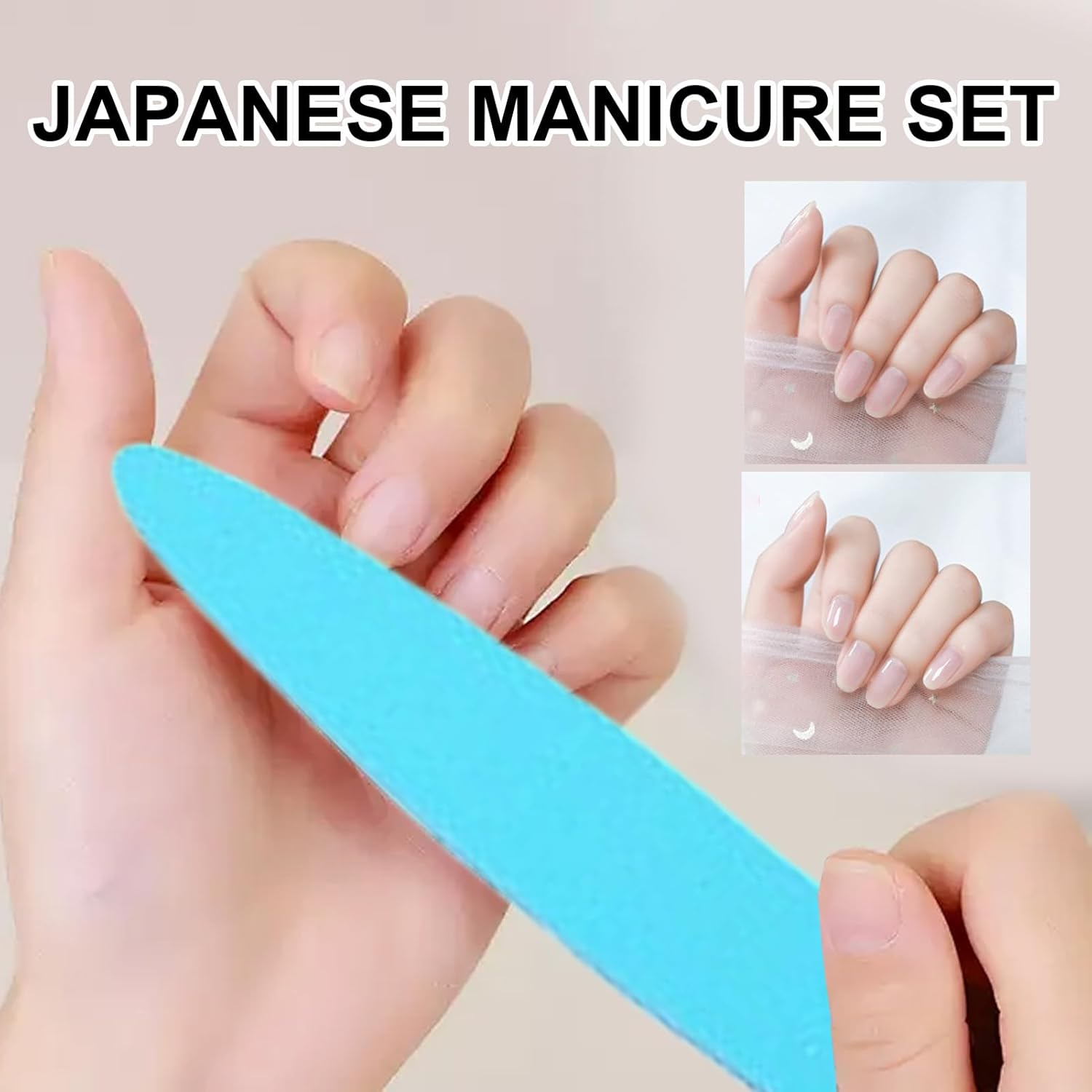 Huvqianu Nail Polishers and Buffers,Manicure Polishing Kit - Manicure Tools Set for Women Girls Enthusiasts Professional Salon Daily Maintenance Home Travel image number 3