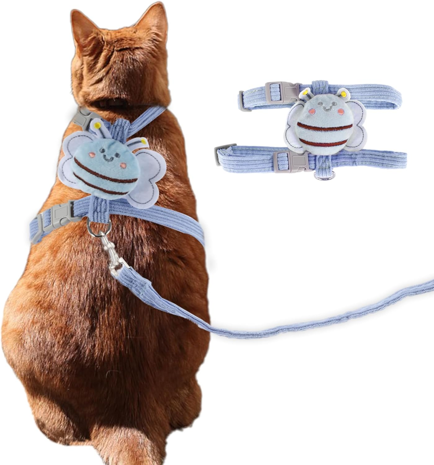 CAPASTEC Easy Control Dog Harness Set, Cat Harness and Leash Set, Medium, Pink