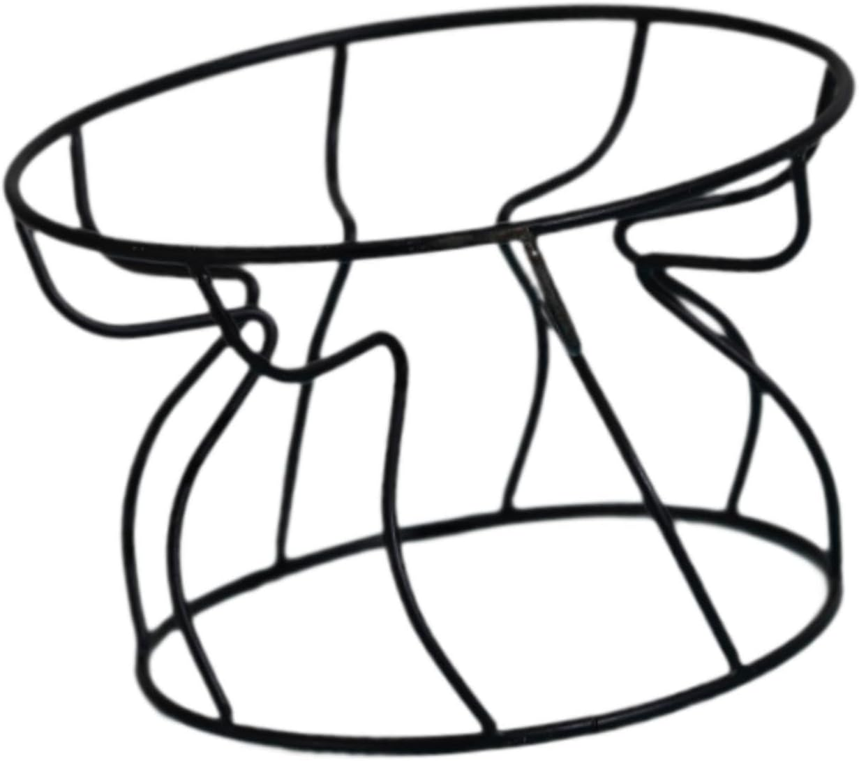 Leefasy Dog Food Dish Holder for Cats Metal Feeding Bowl Stand Heavy Duty Tool, Black