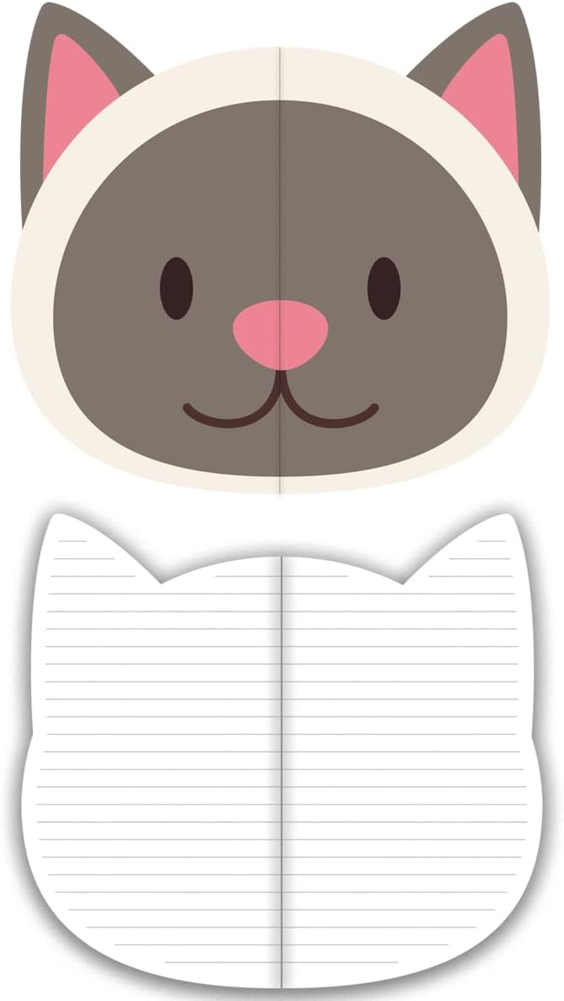 SIIXU Cute Animal Shaped Notebooks, 4 Pack A5 Lined Journal, Unique Aesthetic Design for School & Work Supplies image number 3