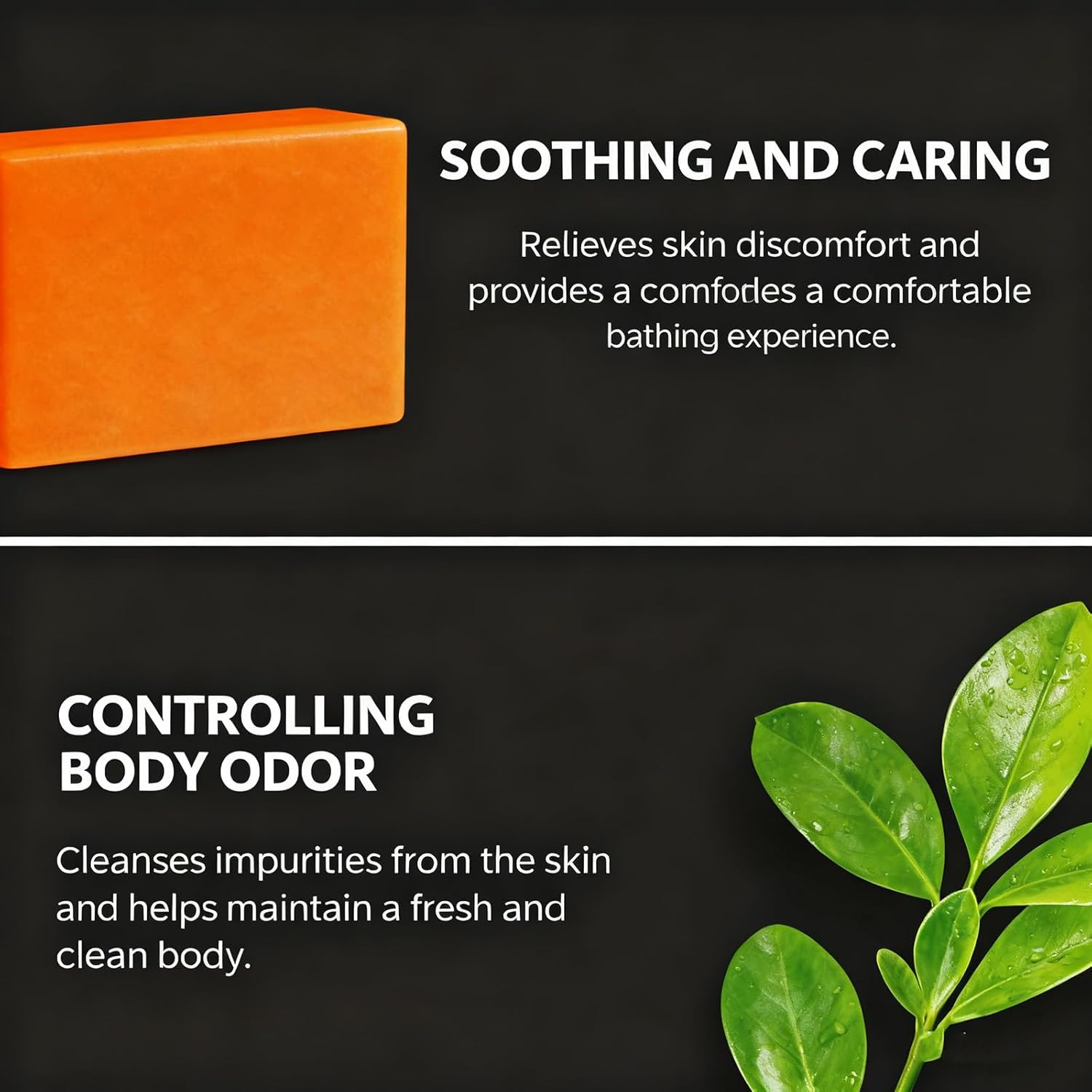 Persimmon Soap Bar for Body Odour Removal, Deodorant Bath Soap for Men & Women, Cleansing & Moisturising Face & Body, Exfoliating Bars with Persimmon & Honey, Light Scent for Smooth Skin (6Pcs) - 2Pcs image number 5