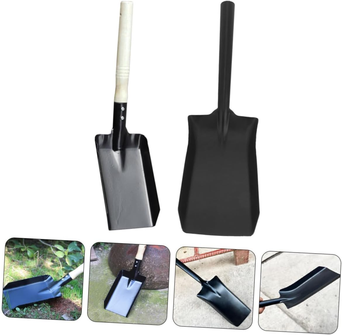 SUPVOX 2Pcs Iron Shovel for Gardening Planting and Removal Lightweight Tools for Soil Loosening and Weeding for Home and Outdoor Use image number 2