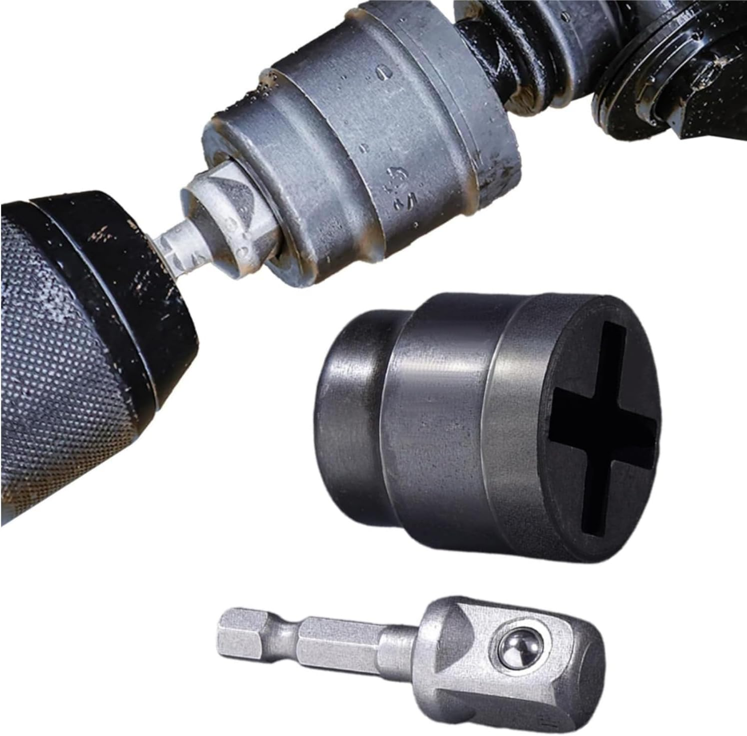 Heavy-Duty Scissor Jack Adapter - General Motors Jack Wrench Tool, Suitable for Trailer, RV, Truck and Car Maintenance | Fast and Effortless Electric Wrench Converter. image number 1