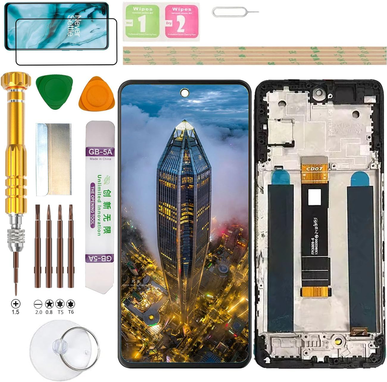 Gadget Troops LCD Display Assembly for TCL 50 Pro Nxtpaper T803E, T803D Screen Replacement Kit image number 1