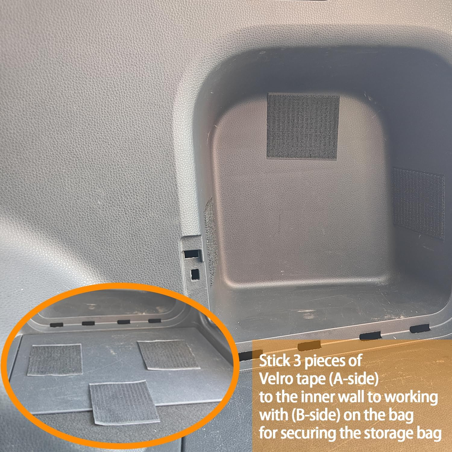 Trunk Upgrade, Trunk Organizer Pocket Bag, Trunk Cubby Storage Bag,Cargo Side Pocket for Toyota Rav4 2025 2024 2023 2022 2021 2020 2019 Black, 1 Pc image number 3