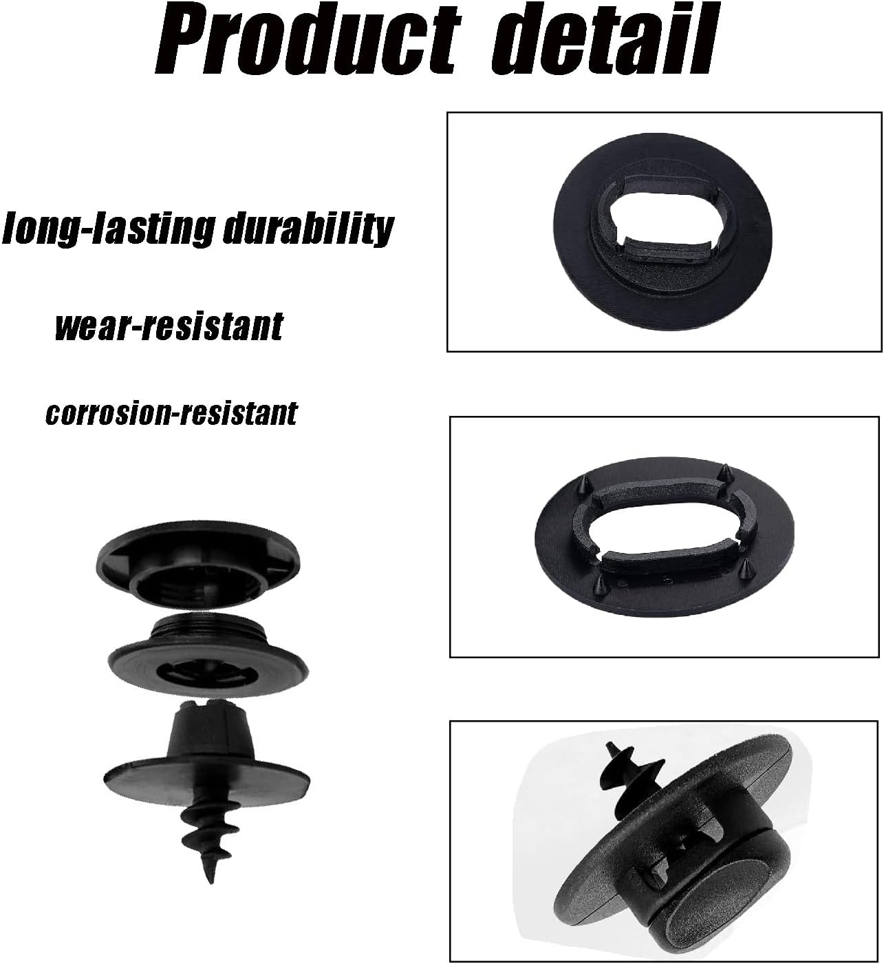 Wzenclave 4 Sets Car Floor Mat Retainer Clip Kit Automotive Carpet Clips Holder Clamps Car Floor Carpet Fixator Rotating Button Foot Pad anti Slip Buckle Compatible with Volkswagen and Skoda image number 1