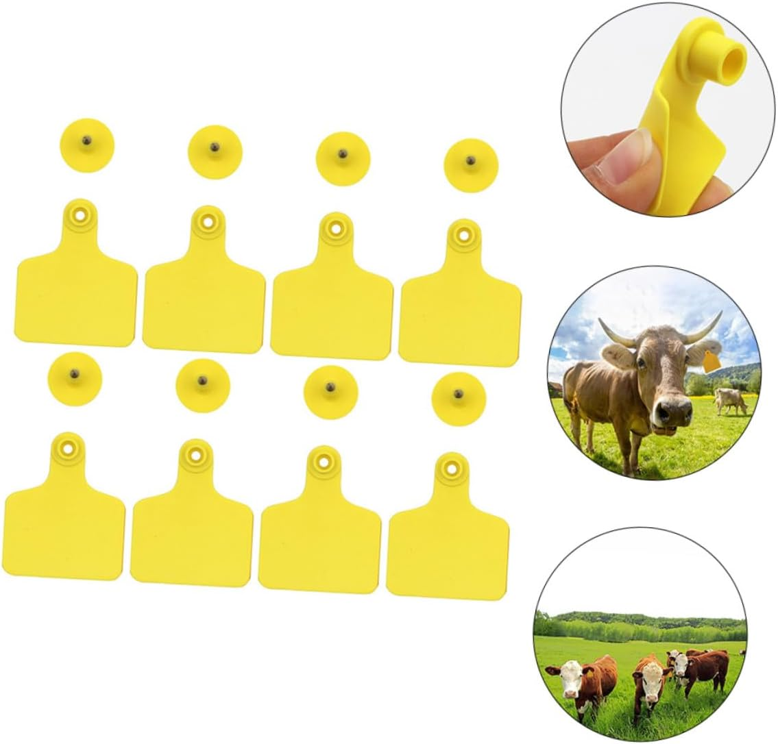Milisten 100Pcs Blank Livestock Ear Tags for Cattle Sheep Pigs Flexible Fade Resistant Animal Identification Tags Suitable for Farm Use image number 5