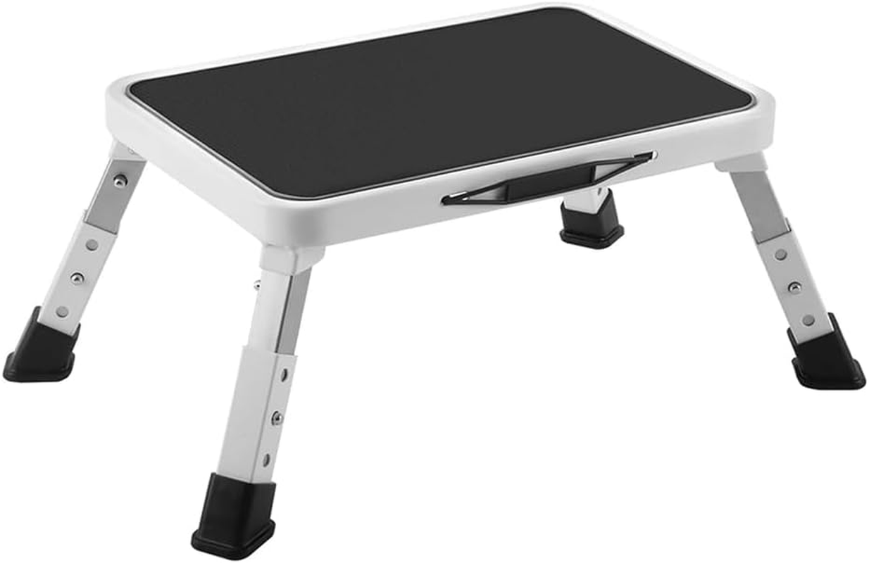 Folding Step Stool, Adjustable Step Stool,Step Ladder,One Step Stool,Four-Legged Stool,For Adults,Older or Kids in Kitchen, Bathroom, RV, Camping, Office,Ect