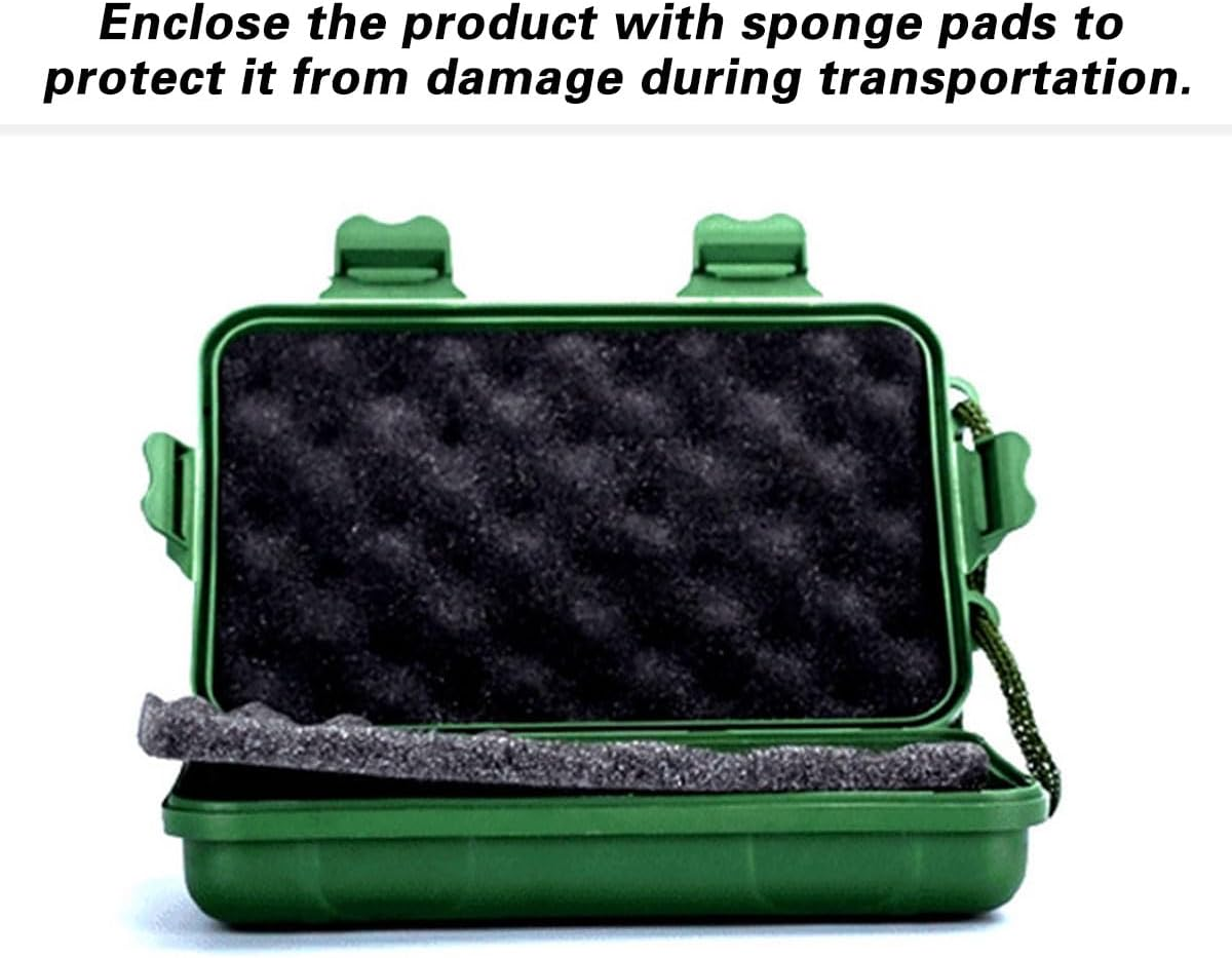 AIMALL Hard Plastic Flashlight Storage Case Army Green Waterproof Shockproof Box with Foam Liner for 6.8In/7.6In/8.2In/10In Lights Outdoor Tactical Use image number 2