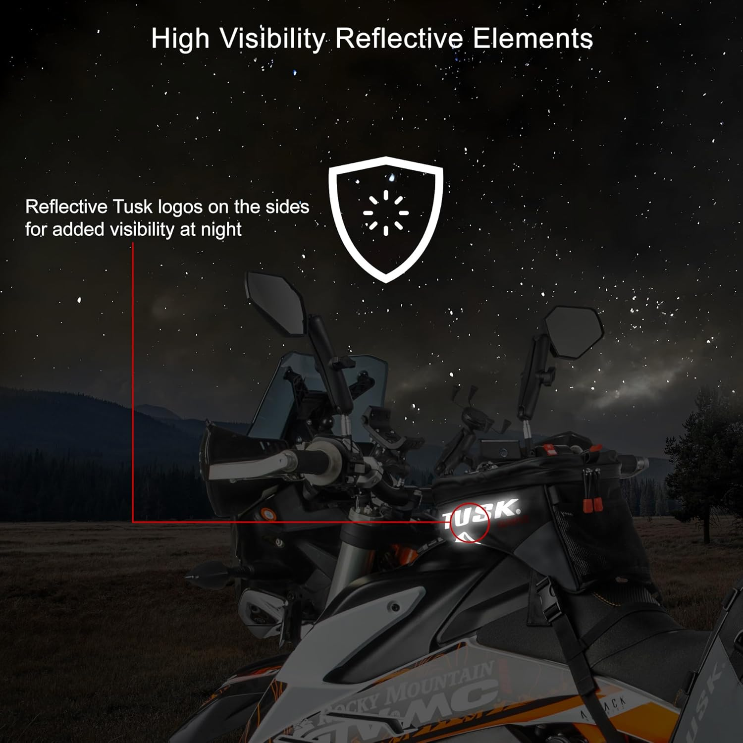 Tusk Olympus Tank Bag Small Black/Tan image number 6