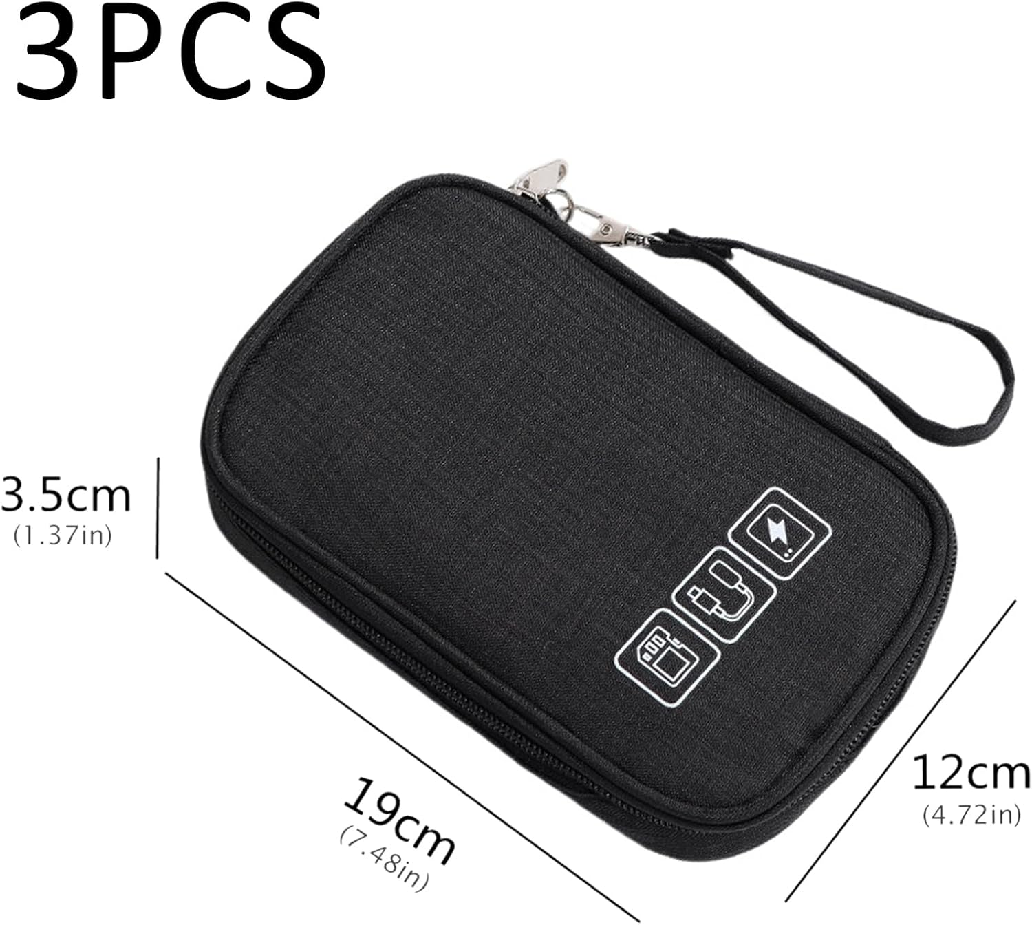 Rdjeokf Travel Cable Organizer Bag, Cable Tidy Storage Box Pouch, Travel Gadget Cables Electronics Organiser Accessories Bag, Portable Tech Gear Bag, for Cable, Cord,Charger image number 4