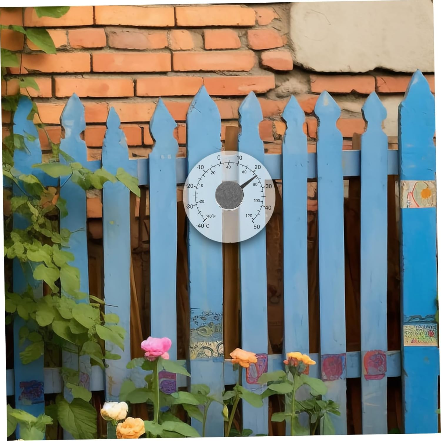 GALPADA Multi-Functional Home Thermometer with Adhesive for Window Indoor Outdoor Use Compact Temperature Gauge for Garage Greenhouse Celsius and Fahrenheit Display image number 4