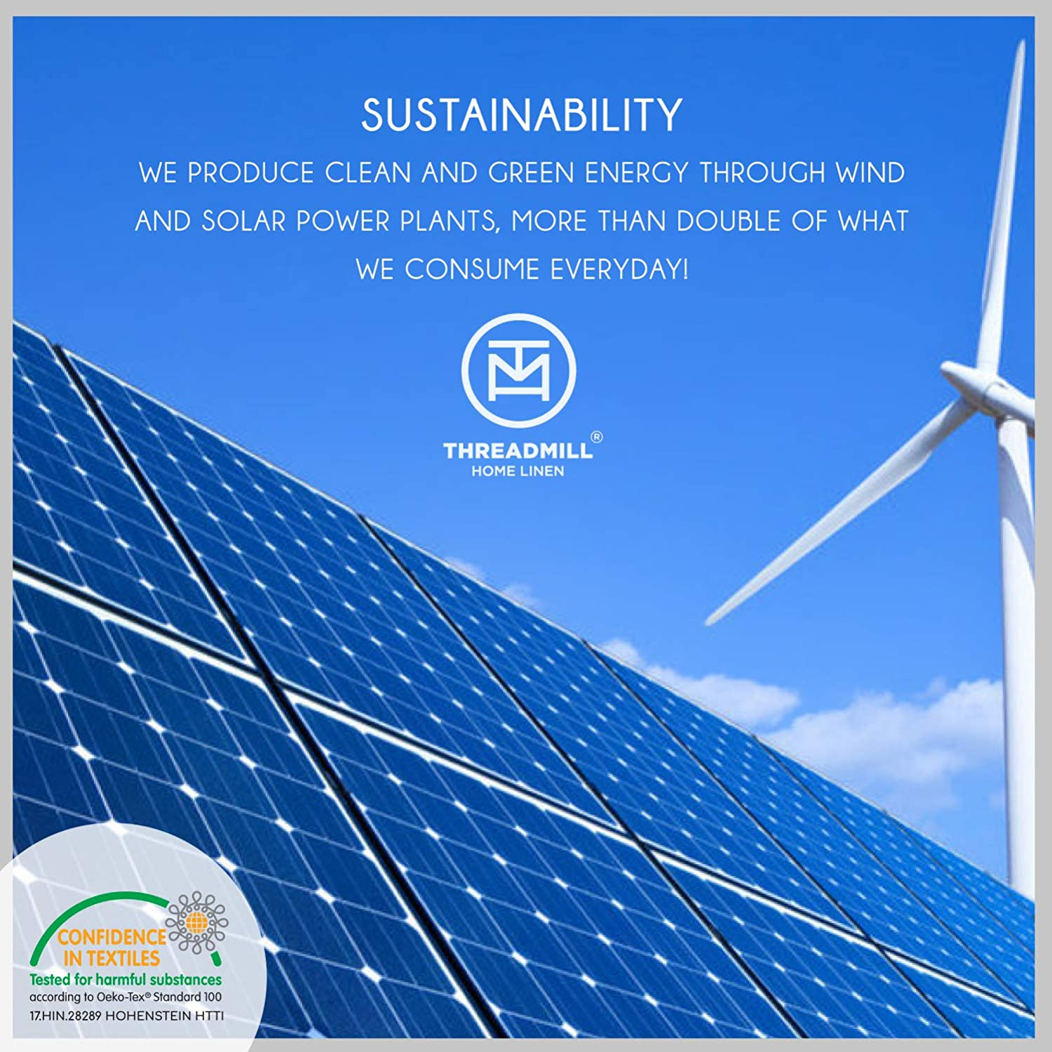 Certified 100% Egyptian Cotton Sheets Queen Size, 4 Piece Luxury Sateen Weave Light Blue Bed Set, Solid Luxury Bedsheets with Elasticized Deep Pocket - by Threadmill image number 1