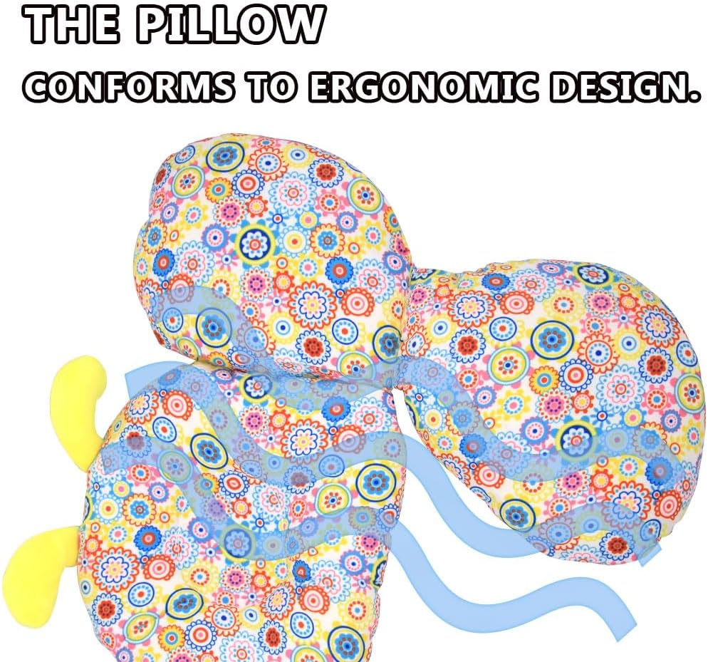 Jitejoe Baby Travel Pillow, Infant Head and Neck Support Pillow for Car Seat, for 0-4 Years Old Baby, Pushchair, Kid'S Neck Pillow, Soft and Skin Friendly, Baby Neck Pillow (Butterfly) image number 2