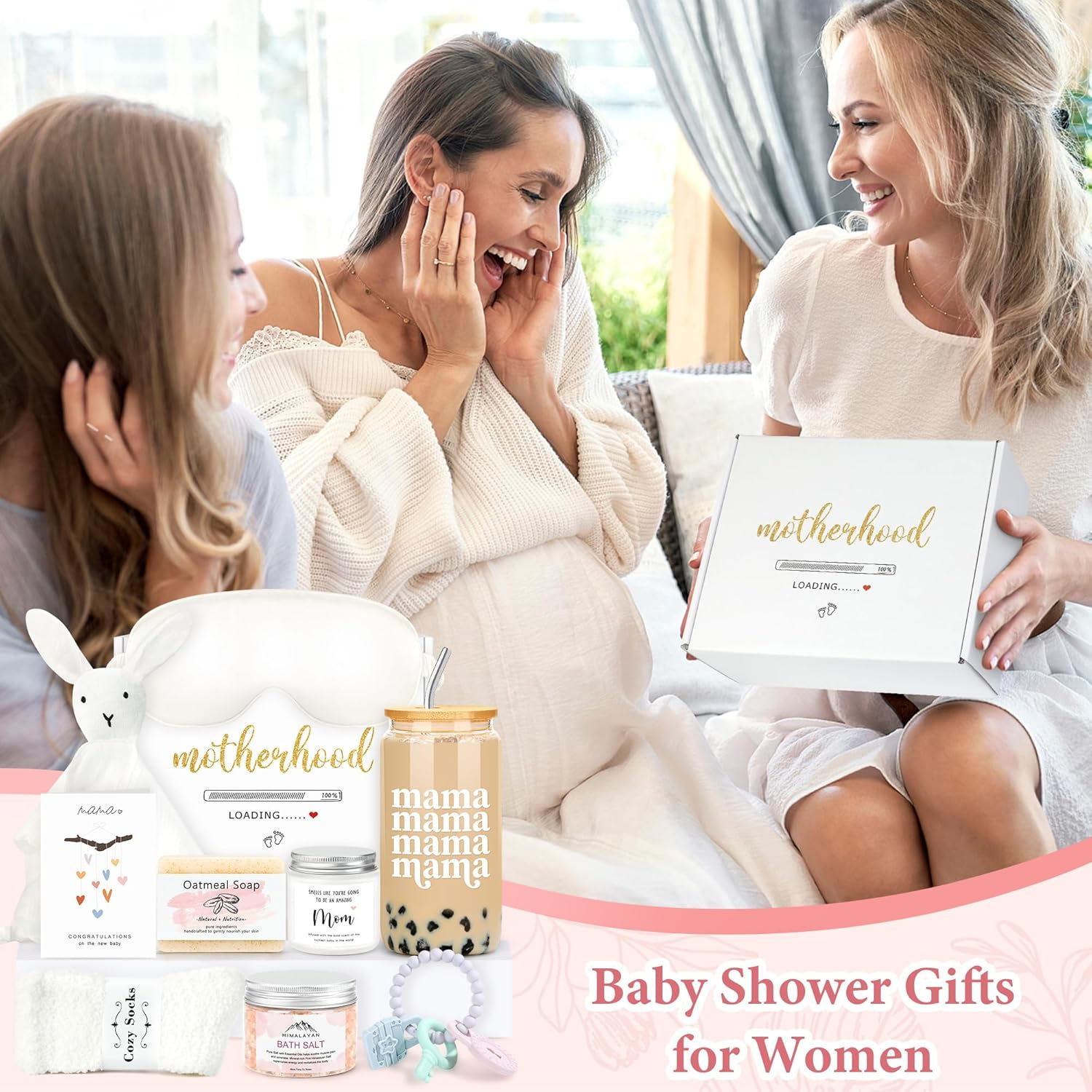POSTPARTUM GIFTS for MOM - Looking for Pregnancy Gifts for an Expecting Mom? Nothing Says "I Care" like a Carefully Selected and Filled with Ele New Moms Gift Set image number 4