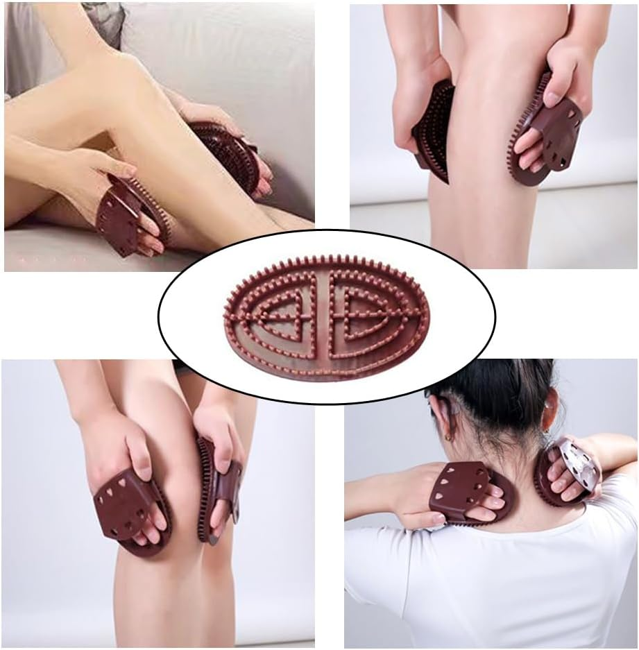Deahea 2 Pack Meridian Massage Brush Massage Therapy Tool Anti-Cellulite Meridian Massager Comb Meridians Brushes Scrubber for Cellulite Remover Oil Lymphatic Drainage Massage Oil Body Shaping image number 6