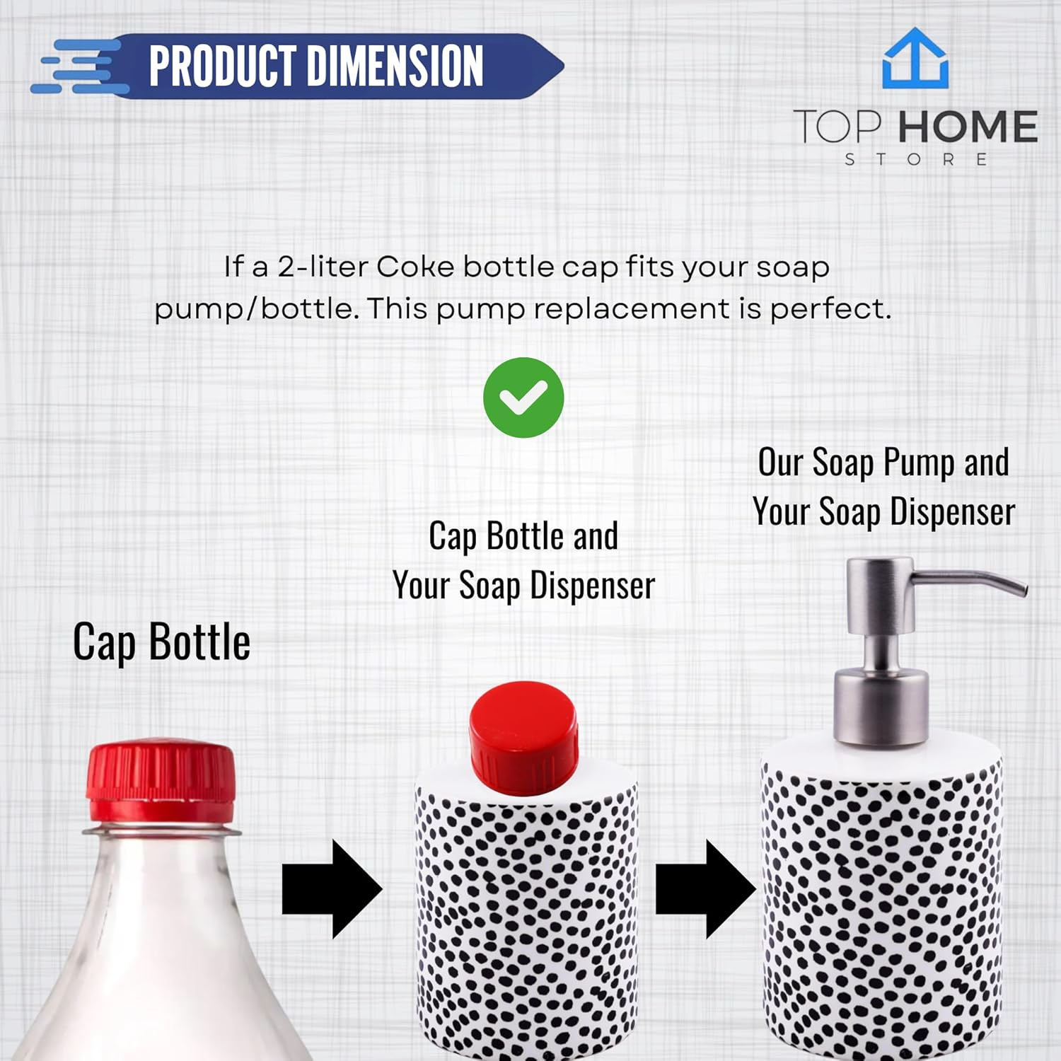 Stainless Steel Soap and Lotion Dispenser Pumps 2 Pieces Replacement for Your Bottles Includes 2 Nine Inch Tubes image number 4