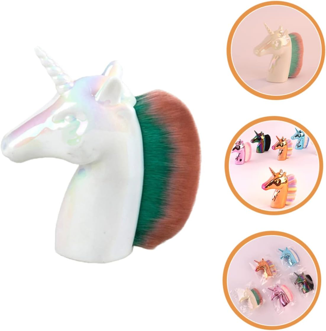 AUTSUPPL Makeup Brush Portable Loose Powder Nail Dust Cleaner Handle Grip for Travel Everyday Use Essential Cosmetic Tool For image number 5