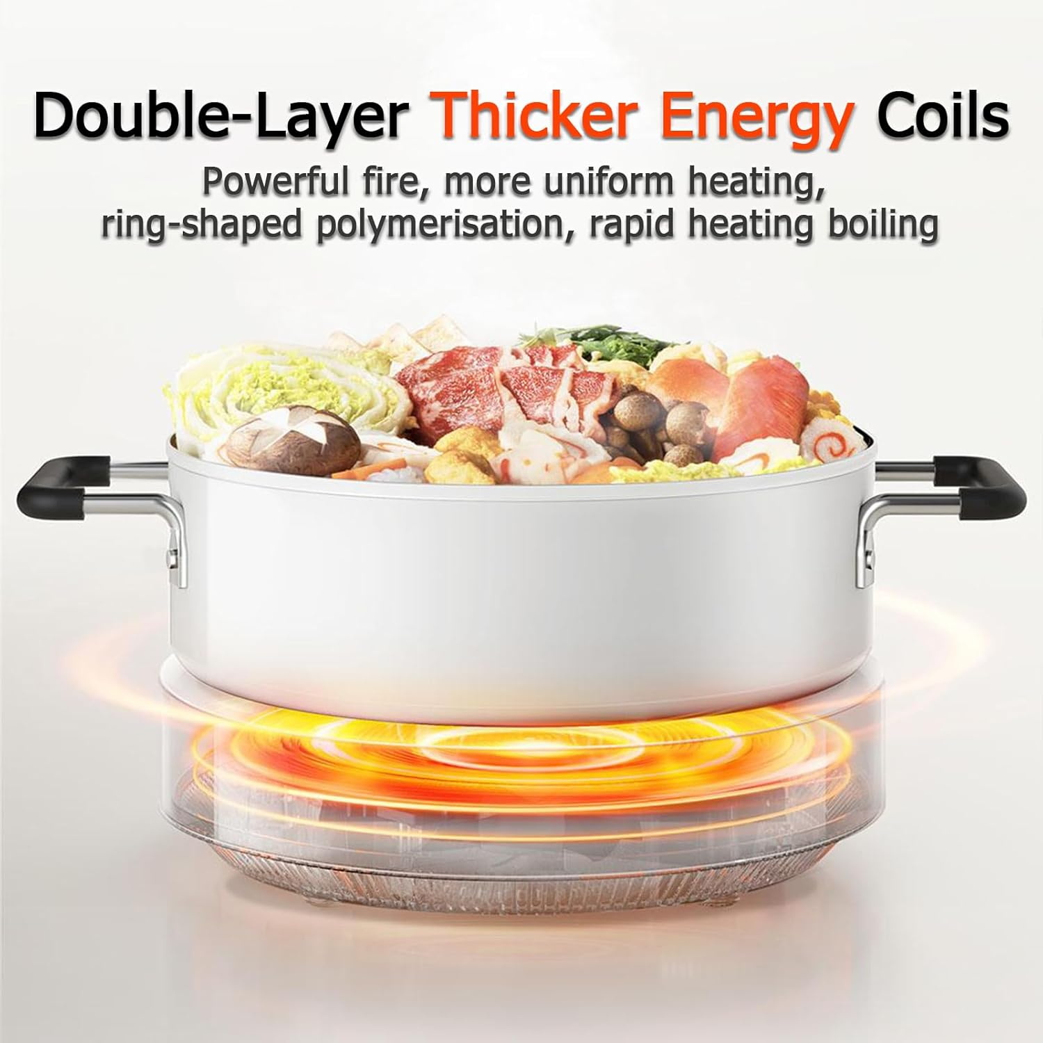 New XIAO MI MIJIA Induction Cooktop N1, 2100W Knob Electric Induction Cooker Hot Plate, 6-Gear Fire Adjustment Countertop Burner, Double-Layered Thicker Coils, 8 Safety Protection (AU Adapter) image number 2