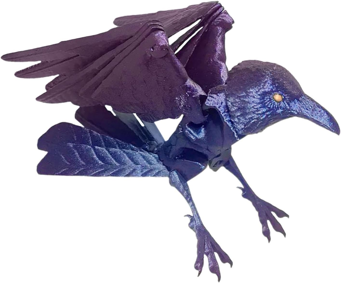 On Skull, with Skull Stand - Crow on Skull Halloween Gothic Statue Skeleton Figure | Bird Sitting on Skeleton Statue. Exquisite on Skeleton Figure for Festivals image number 2