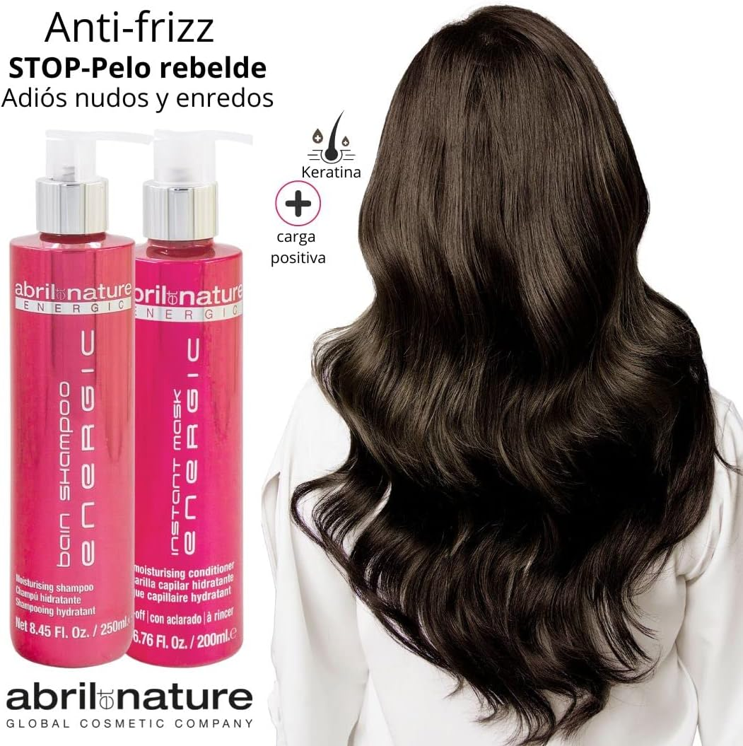 Abril Et Nature - Energic - Hair Mask - Smoothes and Moisturises with Positive Ions - Eliminates Static Charge and Frizz - Restores Vitality and Shine - 200 Ml image number 1
