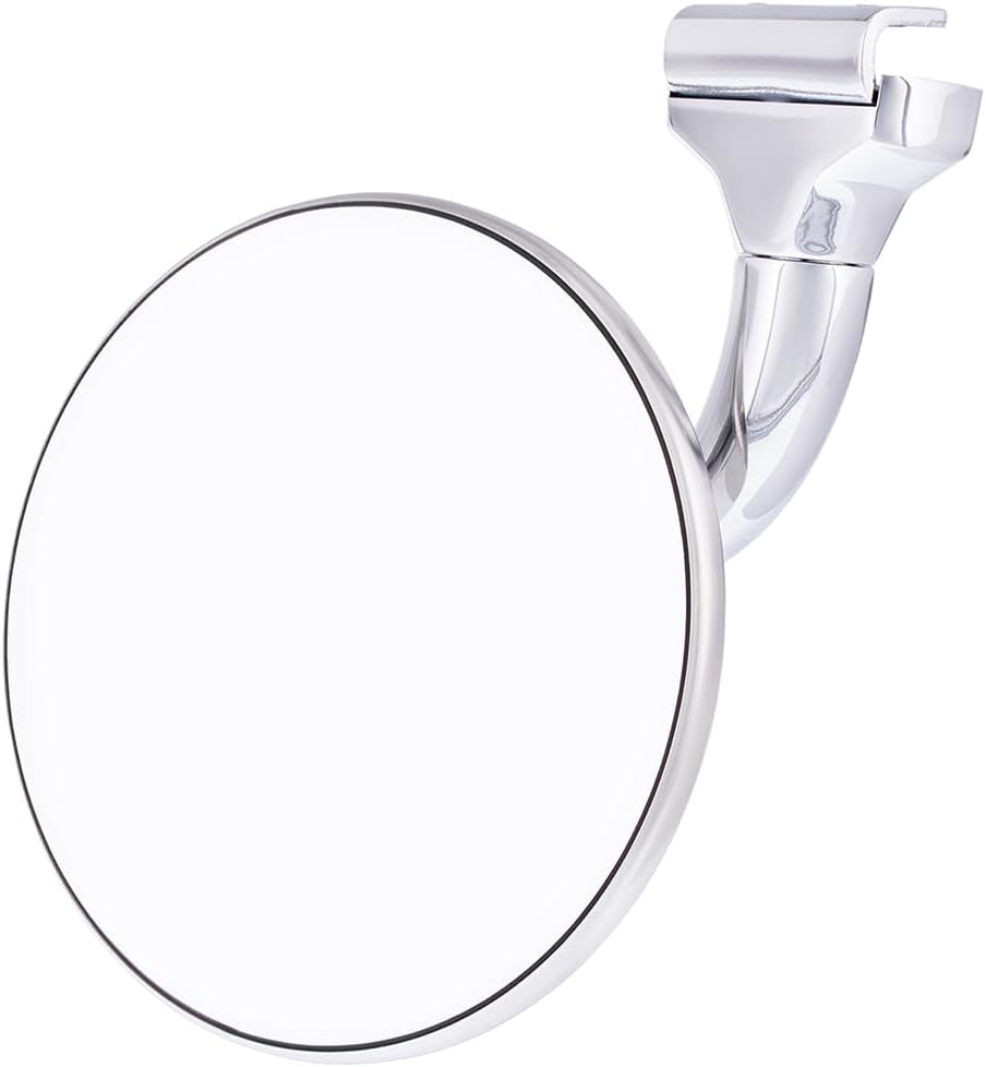 United Pacific C5001-CVX, 4" Curved Arm Peep Mirror W/Convex Mirror Glass, Door Edge Mirror, Chrome Plated, Wide Angle Vision - ONE Mirror image number 5