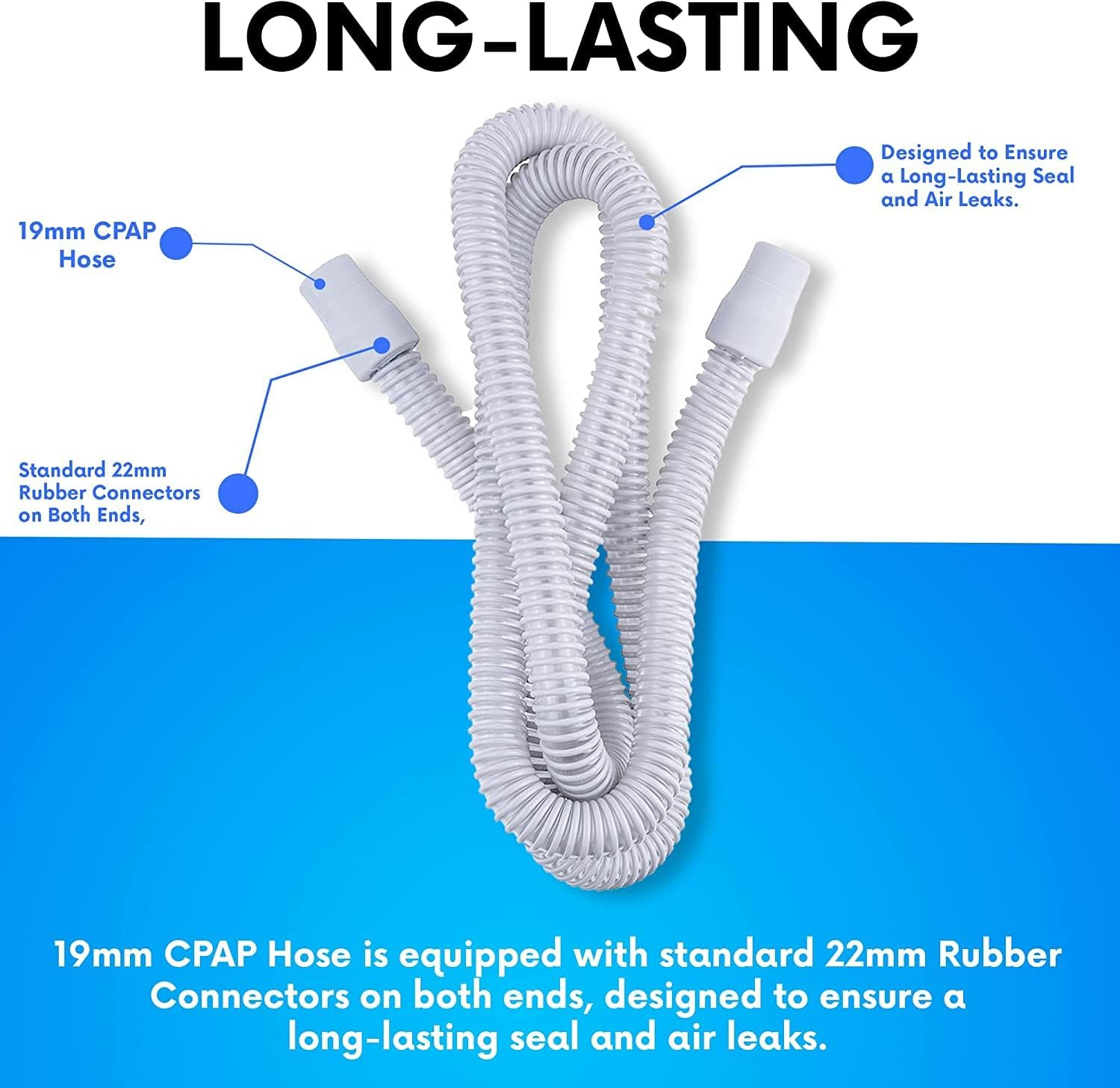 BISTRAS 6-Foot Universal CPAP Tubing - Compatible with All Major CPAP, Bipap and Most Machines (1Pack) image number 6