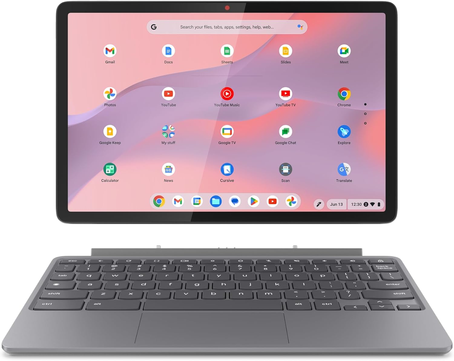 Lenovo Chromebook Duet 11 10.95-Inch FHD Display with 10 Point Multi Touch Mediatek Kompanio 838 128 GB Emmc 4 GB Chromeos, Luna Grey image number 3