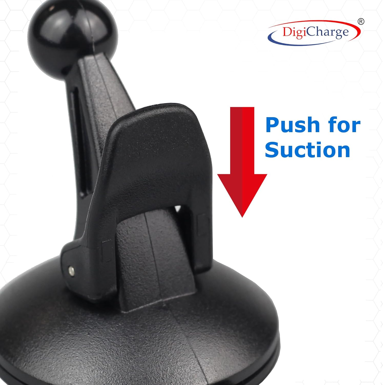 Digicharge Car Windscreen Suction Mount with Ball Connector for Most Garmin Sat Nav GPS Models Nuvi Drive Drivesmart Driveassist Drivelux Dezl Etc image number 2