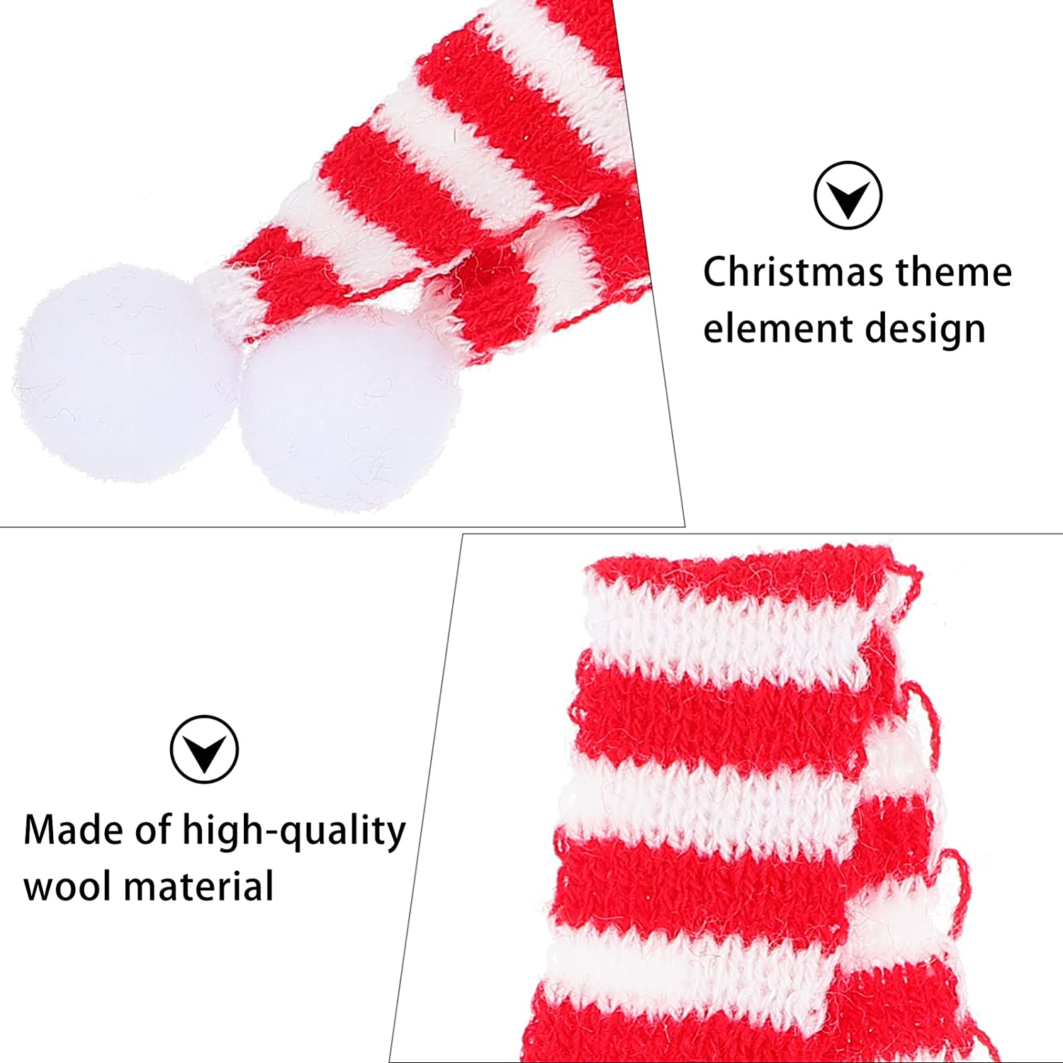 POPETPOP Bearded Dragon Santa Hat for Lizard with Scarf Christmas Costume Clothing Set Xmas Clothes Outfit Holiday Party Photos image number 4