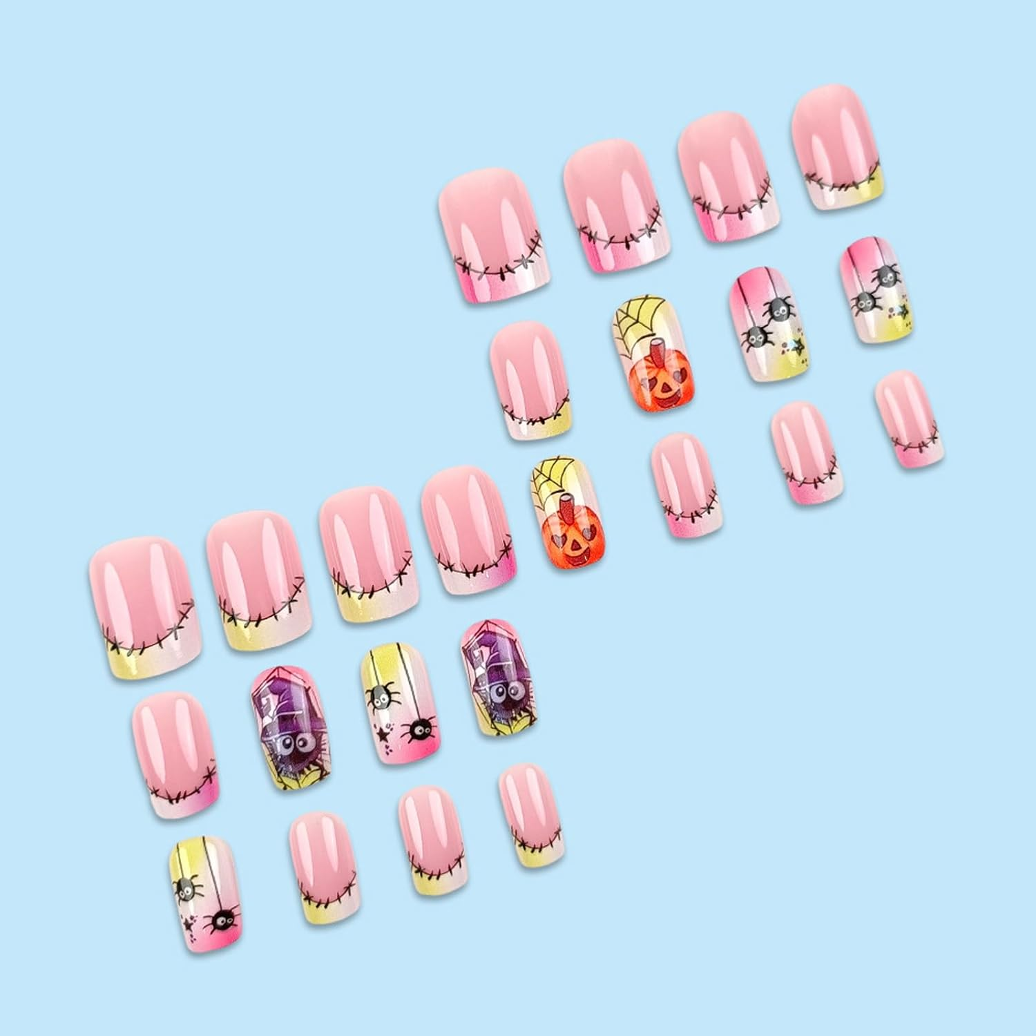 Nail Nail Nail Nail Glue Nail Glue Nail Nail Nail Nail Glue Nail Nail Nail Acrylic Nail Halloween Press on for Halloween False Nail Nail Nail Polish Decoration image number 6