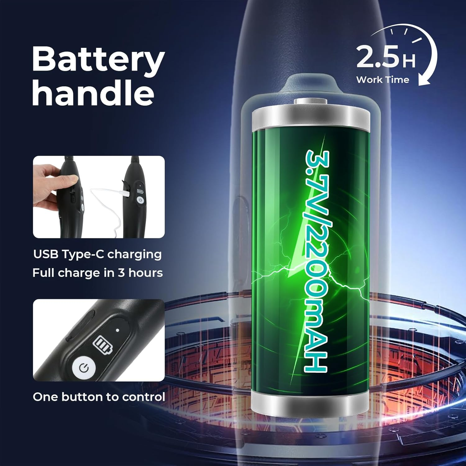 Traderight Battery Powered Sprayer, 8L Electric Weed Sprayer, 3 Mist Nozzles, Rechargeable Handle, Shoulder Type, Adjustable Telescopic Wand, Portable Automatic Sprayers for Garden Yard Lawn image number 2