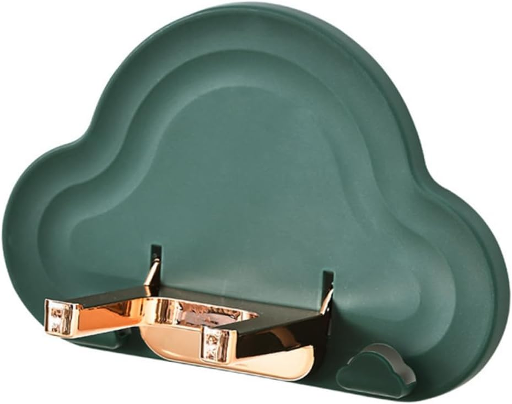 PENIKOKO Hair Dryer Shelf No Punching Design Hair Dryer Support Bathroom Storage Container Abs Pp image number 2