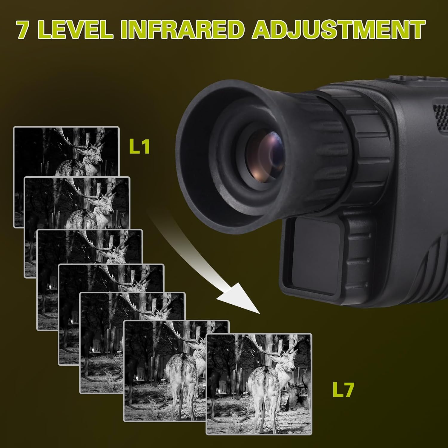 MEFESE Digital Night Vision Monocular 24MP 1080P Infrared Night Vision Goggles for Camping Traveling image number 3