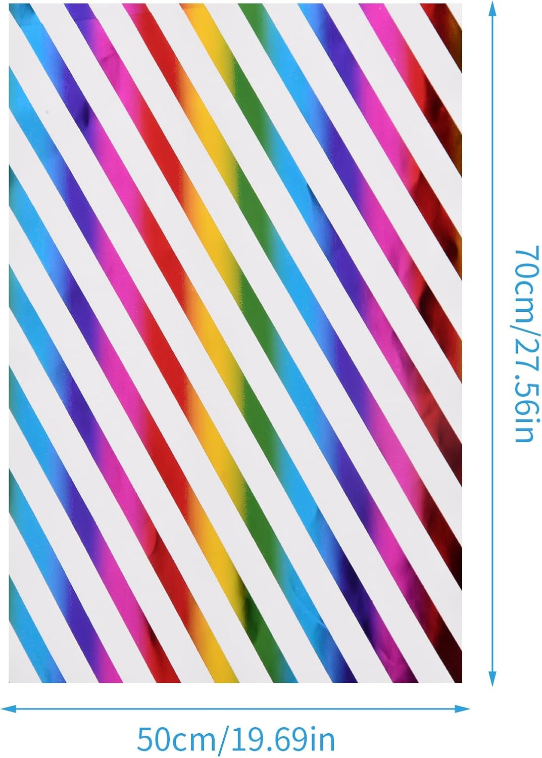 4 Sheets of Colourful Gift Wrapping Paper 27 * 19In Colourful Gift Packaging Set, Gift Wrapping Paper Mini Roll with Iridescent Stripes Printed Paper, Diy Wrapping Paper for Birthday Wedding Holiday image number 3