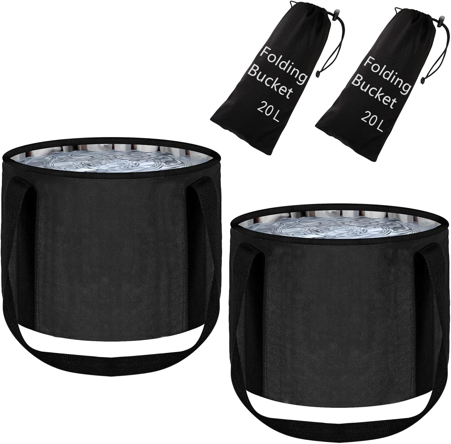 JSVSLTD Foot Bath Basin 20L Collapsible Bucket, Portable Foot Soak Tub Feet Soaking Bucket for Outdoor Travel, Camping, Fishing(Blue)