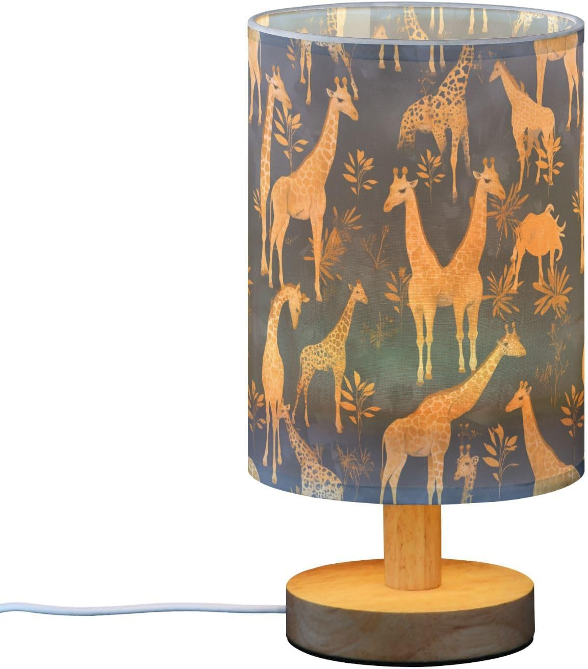 Amooorous Led Table Lamp Room Table Lamps with USB Charging Port Cartoon Cute Golden Giraffe Night Lights for Boys Patio image number 5