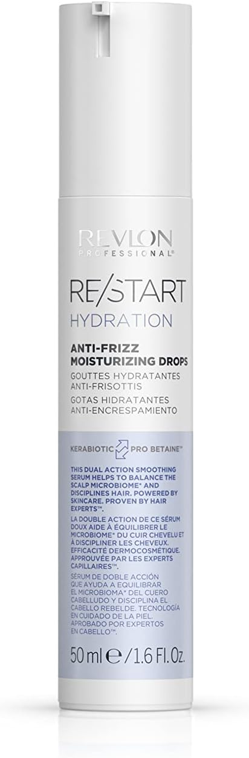 Revlon RE/START Hydration Anti-Frizz Moisturising Drops, 50 Ml, Smoothing Serum for Frizzy Hair, Long-Lasting Frizz Control, Beauty Drops for More Care, Moisture & Shine image number 3