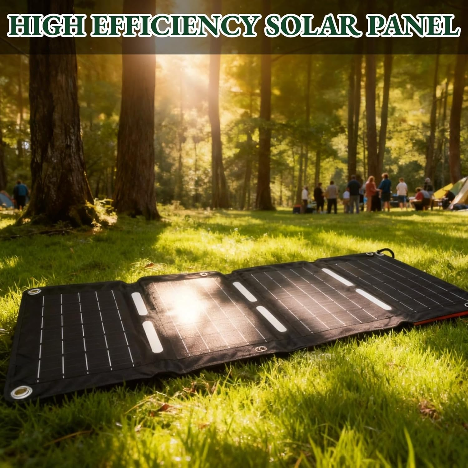Sharainn 40W Foldable Solar Panel Charger, 12V Monocrystalline Solar Charger, Supports Fast Charge QC Technology, Folding Solar Panels for Camping, Hiking, Backpacking
