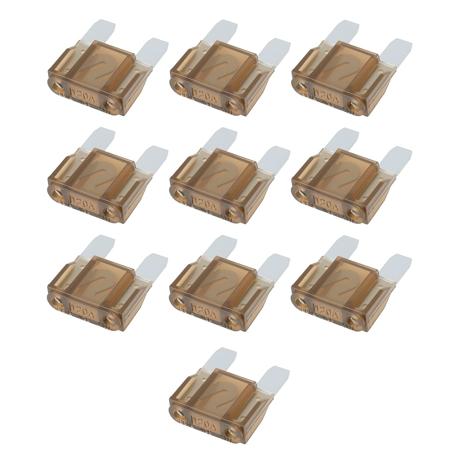 OTOTEC 10Pcs 29Mm Car Maxi Fuse 32V 120A Blade Type Fuse for Automotive Truck RV Boat image number 1