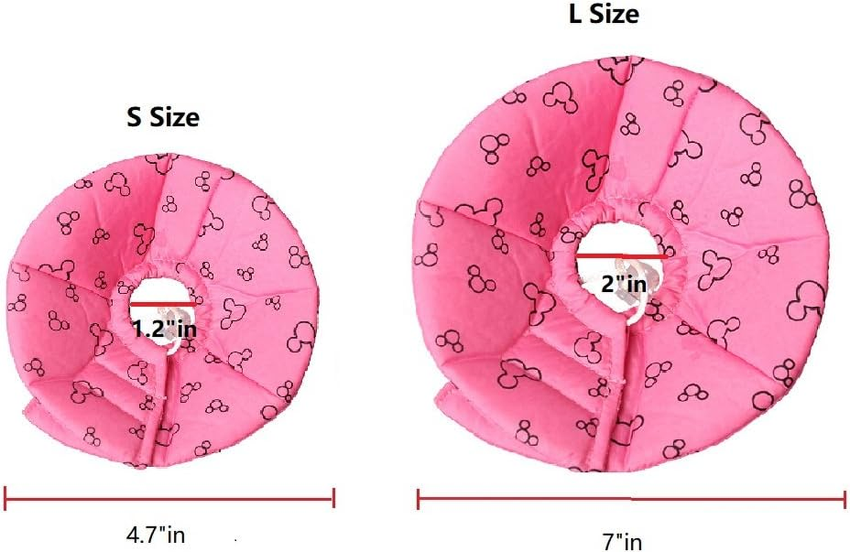 Hamster Rabbit Protection Cone Neck Recovery Collar - Small Animal Pets Elizabethan Collar Anti-Water Bite Sratch Risistant for Guinea Pig Mice Mouse Rats Ferret Squrrel (S, Pink) image number 6