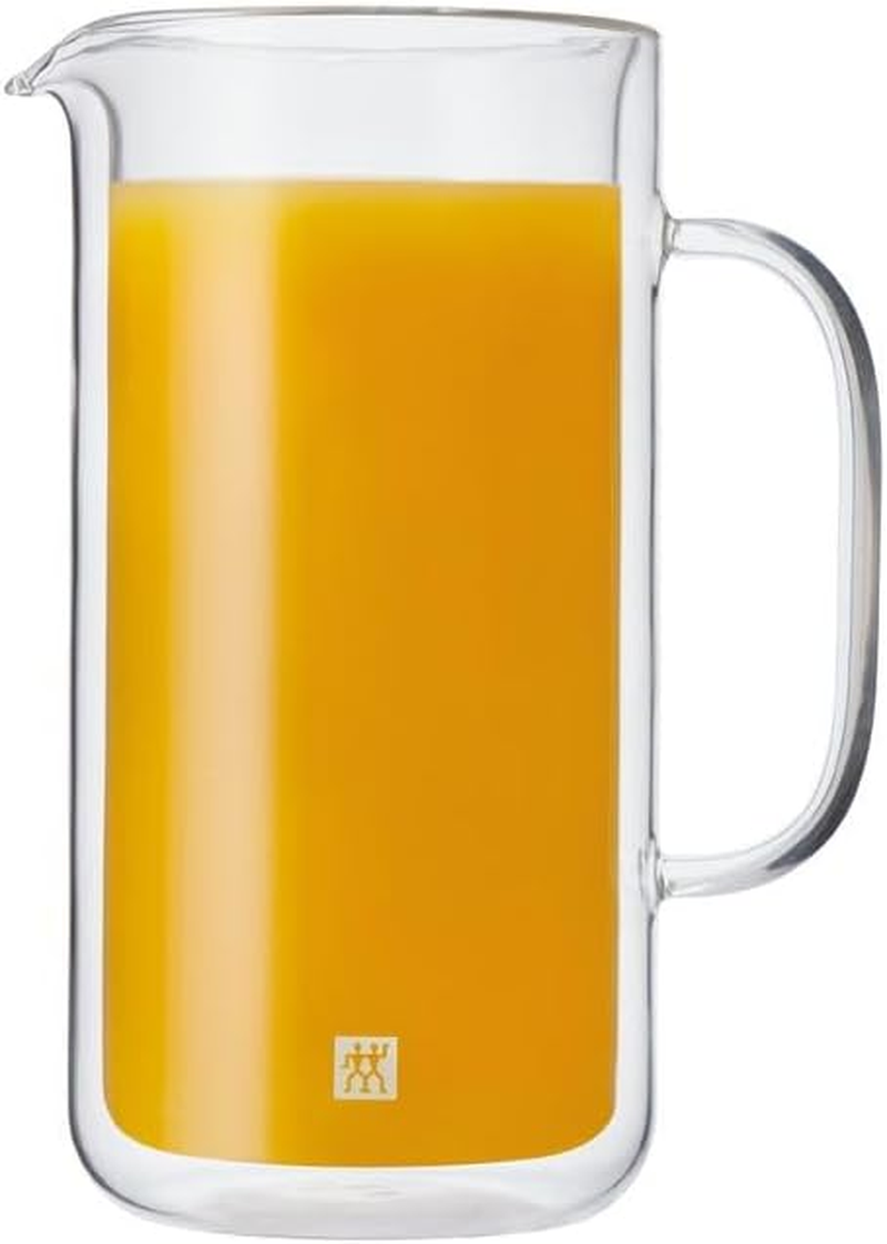 Zwilling 39500-306 Double-Wall Glass Carafe, 27.1 Fl Oz (800 Ml), Insulated, Cold and Heat Retention, Double Wall Construction, Pitcher, Decanter, Glass, Microwave Safe image number 5