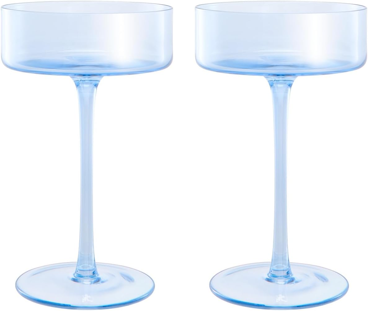Maxwell & Williams Glamour Coupe Glass 240ML Set of 2 Blue Gift Boxed image number 6