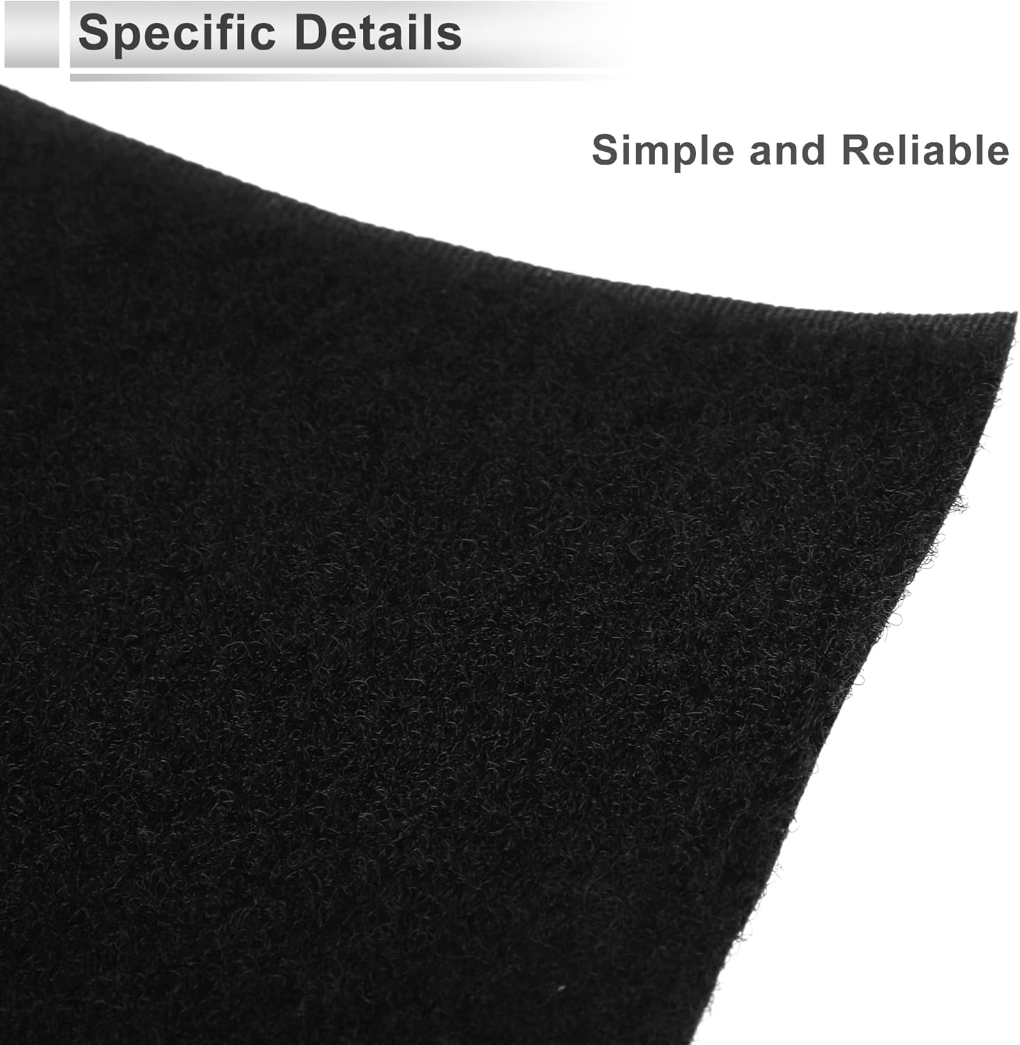 X AUTOHAUX 1 Pc Universal Hook and Loop Tape Adhesive Back Single Sided Adhesive Back Home Office Phone Mount Adhesive Tape Black 82.02Ftx4.33"