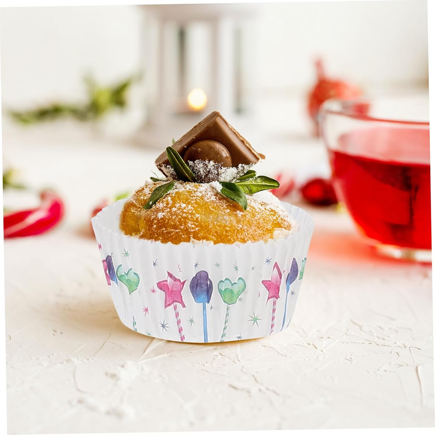 Cake Baking Cups 400Pcs Decorative Paper Moulds Strong Sturdy Non-Deformable Easy to Use Great for Occasions image number 4