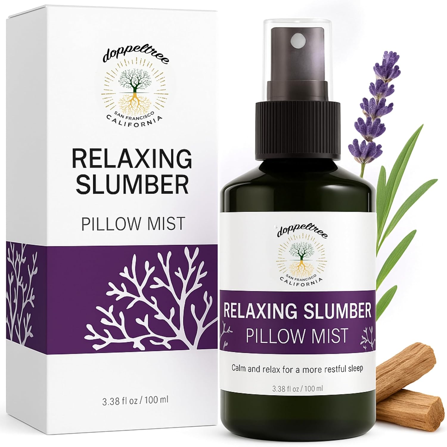 All Natural Pillow Spray for Better Sleeping - Made in USA - Antibacterial Mist for Acne and Linen Fabric Refresher with Lavender Essential Oil image number 1