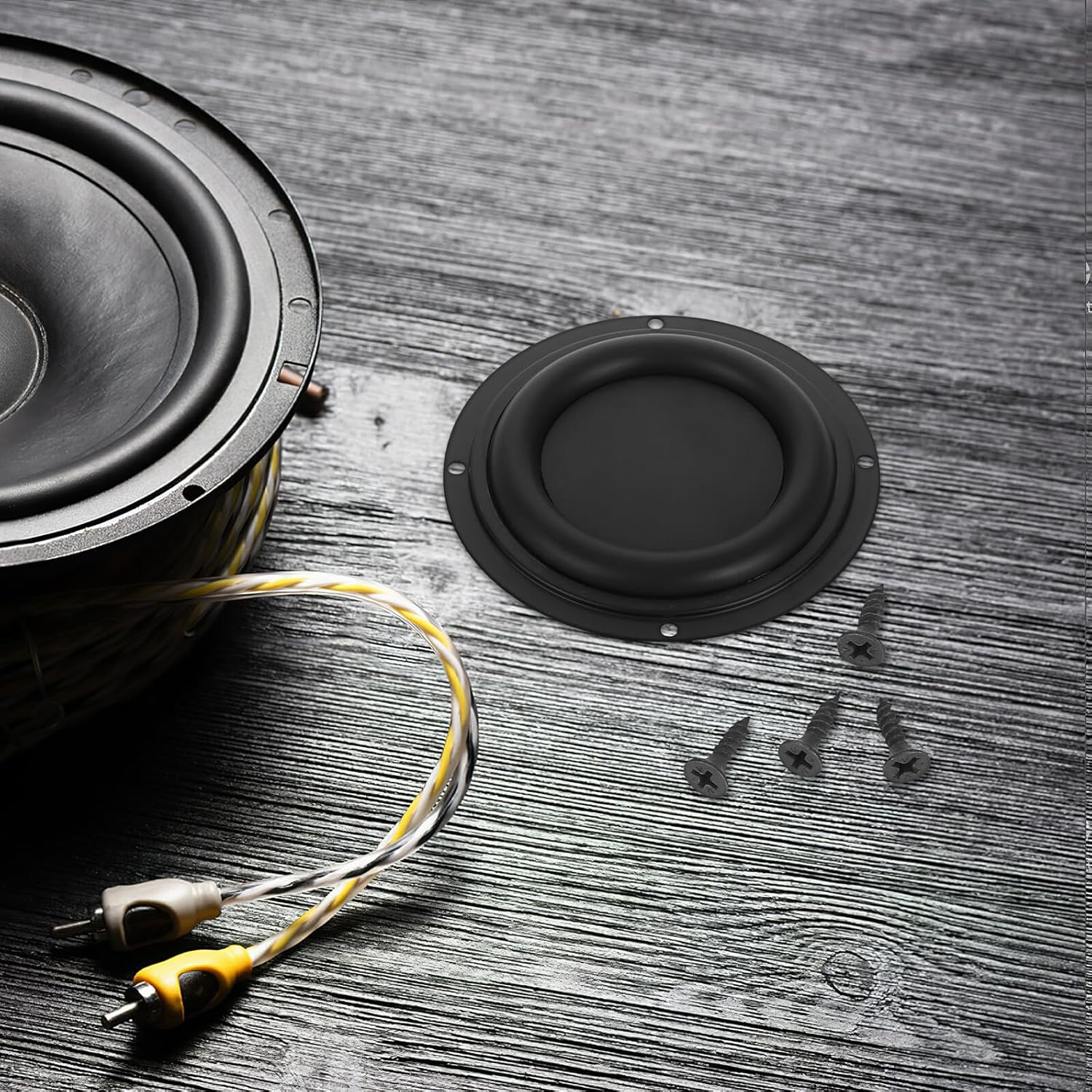 Sewroro 4Pcs Bass Radiator Passive Diaphragm for Car Speaker Replacement Vibration Membrane for Loudspeaker Audio Subwoofer image number 4